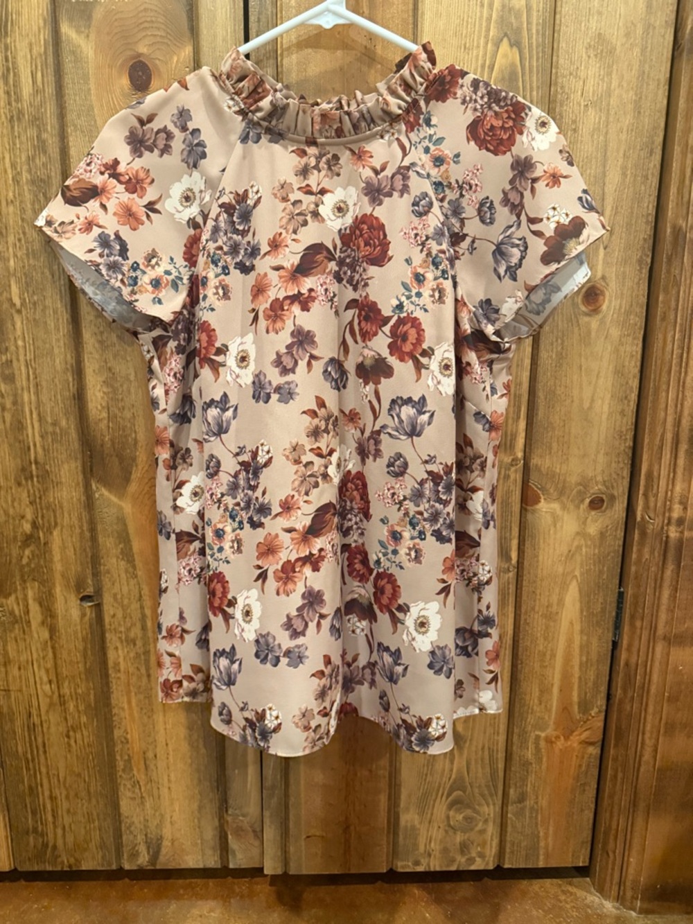 Antonio Melani Floral Ruffle Neck Blouse XS